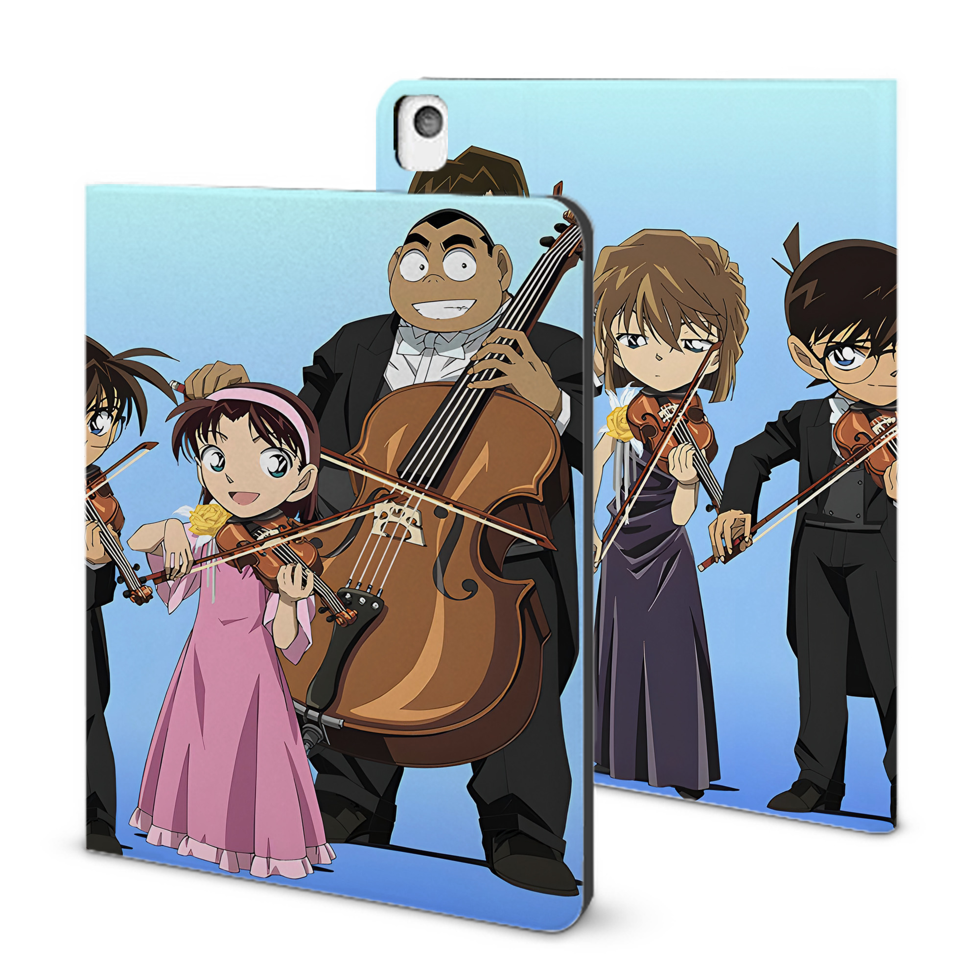 （画像用） 名探偵コナン Detective Conan IPadケース ペンホルダー付き ブックスタイルデザイン